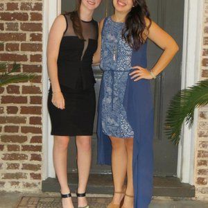 BCBGMaxAzria Asymmetrical Maxi Dress